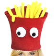 thumbnail image 2 of Novedad, divertido sombrero de comida para patatas fritas de Halloween, gorro con ojos grandes de dibujos animados, accesorios para disfraz de Navidad, utillaje para fiesta, 2 of 5