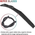 thumbnail image 3 of 2 Pcs Windshield Wiper Blades, 22"+21" Quiet Wiper Blades with Premium Rubber, 3 of 7