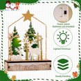 thumbnail image 4 of Bewildely Decoraciones de árboles de renos de Navidad LED de madera Luz festiva y brillante de decoraciones de renos de Navidad Kits de decoración para fiestas, 4 of 6