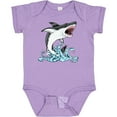 thumbnail image 3 of Inktastic Great White Shark Jumping Boys or Girls Baby Bodysuit, 3 of 5
