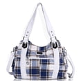 thumbnail image 1 of Bolso de mano Angel Barcelo Roomy Fashion Hobo de piel lavada azul, 1 of 6