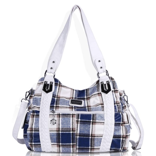 Bolso de mano Angel Barcelo Roomy Fashion Hobo de piel lavada azul