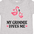 thumbnail image 4 of Inktastic Grammie Loves Me Girl Flamingo Girls Toddler T-Shirt, 4 of 5
