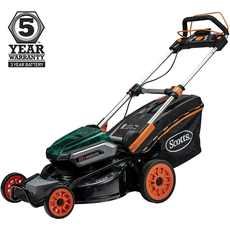 Scotts Outdoor Power Tools 60362S 21 Inch 62 Volt Cordless Self Propelled Lawn Mower LED Lights Batteries 1 4Ah 1 2.5Ah Batteries Charger Included Walmart
