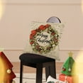 thumbnail image 4 of JilgTeok Christmas Pillow Covers Santa Claus Garland Bell Decorative Vintage Throw Pillow Covers Winter Retro Farmhouse Decoration for Home Couch(17.72*17.72in), 4 of 6