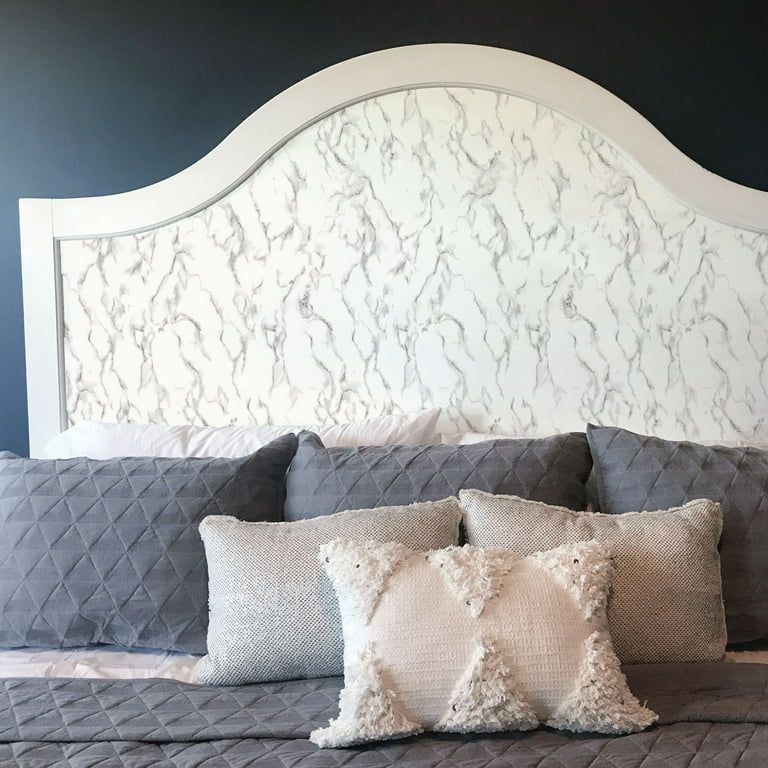 Mainstays White Marble Peel and Stick Wallpaper, 17.8" W x 9' L