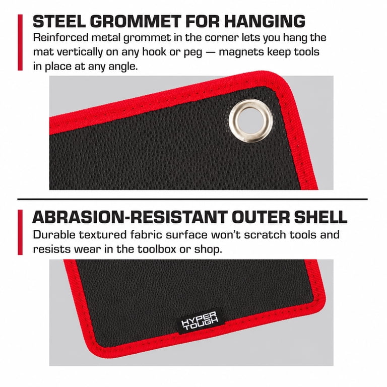 Hyper Tough Magnetic Tool Pad, 40 Lb Hold, 12.6x9.7 In photo 5