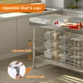 thumbnail image 4 of Garvee Stainless Steel Table 48"x24" with Backsplash for Prep & Work, Work Table with Adjustable Undershelf for Kitchen Restaurant, 4 of 7