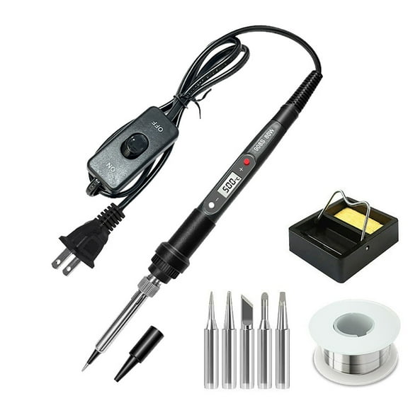 80W Electric Soldering Iron Kit, Adjustable Temperature Digital Display Repair Soldering Tool Electronic Circuit Board Precision Welding Small Tool Kit