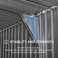 thumbnail image 6 of Sunjoy Outdoor Storage Shed 13 x 20 ft. Carport, Patio Metal Utility Large Storage Shed Garage with 2 Doors and 4 Vents, for Car, Truck, Bike, Garbage Can, Tool, Lawnmower, Dark Grey, 6 of 10