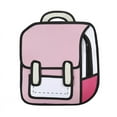 thumbnail image 1 of Creative Women 2D Drawing Backpack Cartoon School Bag Comic Bookbag for Teenager Girls Daypack Travel Rucksack, 1 of 5