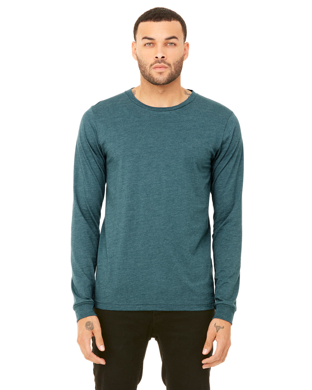 A Product of econscious Mens Heather Sueded Long-Sleeve Jersey Bulk
