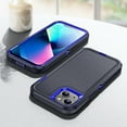 thumbnail image 6 of Mantto Case for iPhone 11 Heavy Duty Military Grade Protective Cover, Rugged PC + Soft TPU Hybrid Non-Slip Stripes Anti-Drops Shockproof Anti-Scratches Case for iPhone 11,Navy Blue, 6 of 6