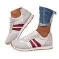 thumbnail image 2 of Womens Casual Fashion Sneakers Classic Retro Walking Shoes (Red 36), 2 of 5