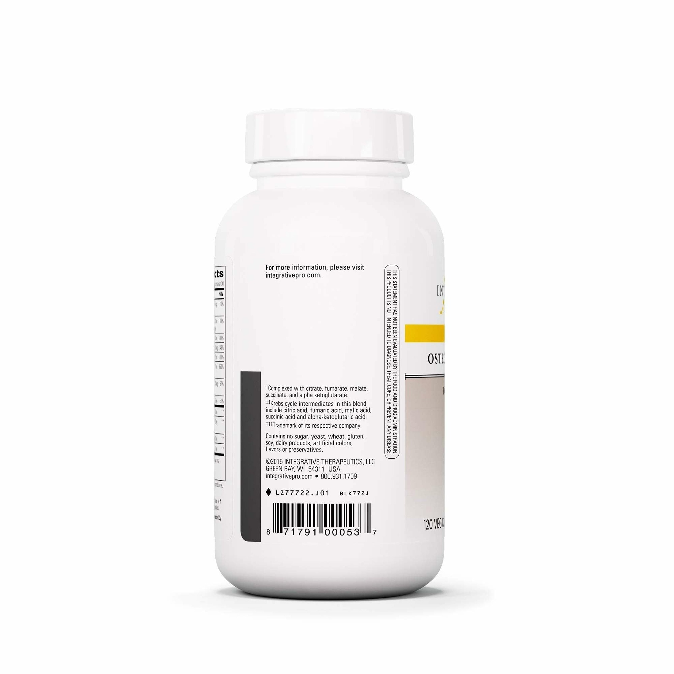 Integrative Therapeutics Osteoprime Forte - Calcium Supplement for Bone Health Support* - Nutritional Supplement for Musculoskeletal Support* - Dairy-Free & Gluten-Free - 120 Capsules (30 Servings)
