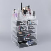 Fashionable Acrylic Cosmetics Case Transparent Makeup Storage Organizer Drawer Durable Jewelry Storage Box Display Set