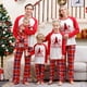 thumbnail image 5 of Conjunto de pijama navideño con estampado de Papá Noel, camiseta de manga larga y pantalones, ropa de estar por casa, pijamas navideños a juego para la familia, conjuntos de pijamas para la familia, 5 of 5