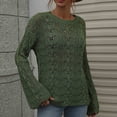 thumbnail image 4 of Tops de Mujer Camisas de Manga Larga Otoño Tallas Grandes Casual Cuello en V Blusa Suelta Estampada Odeerbi ODB148905, 4 of 5