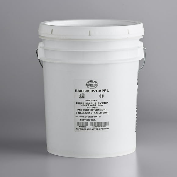 Butternut Mountain Farm 5 Gallon Amber Rich Pure Grade A Vermont Maple Syrup
