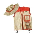 thumbnail image 1 of Chaleco y sombrero de explorador para niños, conjunto de chaleco y sombrero de carga, kit de explorador para exteriores para parque Naranja, 1 of 9