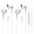 thumbnail image 1 of Paquete de 2 auriculares USB C Nilone con micrófono para Android, 1 of 7