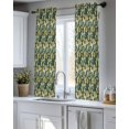 thumbnail image 5 of Vintage Flower Sheer Curtains 39 Inch Length 2 Panels Set for Living Room/Bedroom, Green Spring Floral Leaves Pastoral Birds Plants Kitchen Curtains Grommet Curtains Window Treatments 27.5"x39"x2, 5 of 7