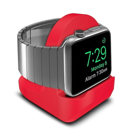 Pokanic Designed Compatible with Apple Watch Series SE / 6 / 5 / 4 / 3 / 2 / 1 / 44mm / 42mm / 40mm / 38mm Stand with Night Stand Mode  Stand Holder Mount (Red) price history on PriceWatchPro