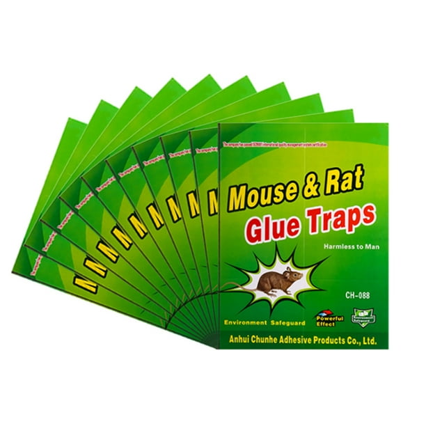 10 Uds. Tablero de ratón trampa de pegamento para ratones pegajosos no tóxico respetuoso con el medio ambiente roedor rata serpiente insectos Catcher Control de plagas rechazado ANGGREK JE1005