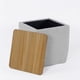 thumbnail image 3 of Otomana de almacenamiento Benzara Mody de madera, 48 cm, con parte superior elevable, gris, 3 of 5