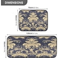 thumbnail image 3 of GZHJMY Kitchen Rug Set of 2, Damascus Print Cushioned Anti-Fatigue Kitchen Mat Non Slip Washable Floor Mat Comfort Standing Mats for Office, Home, Laundry Room Carpet Runner, 3 of 7