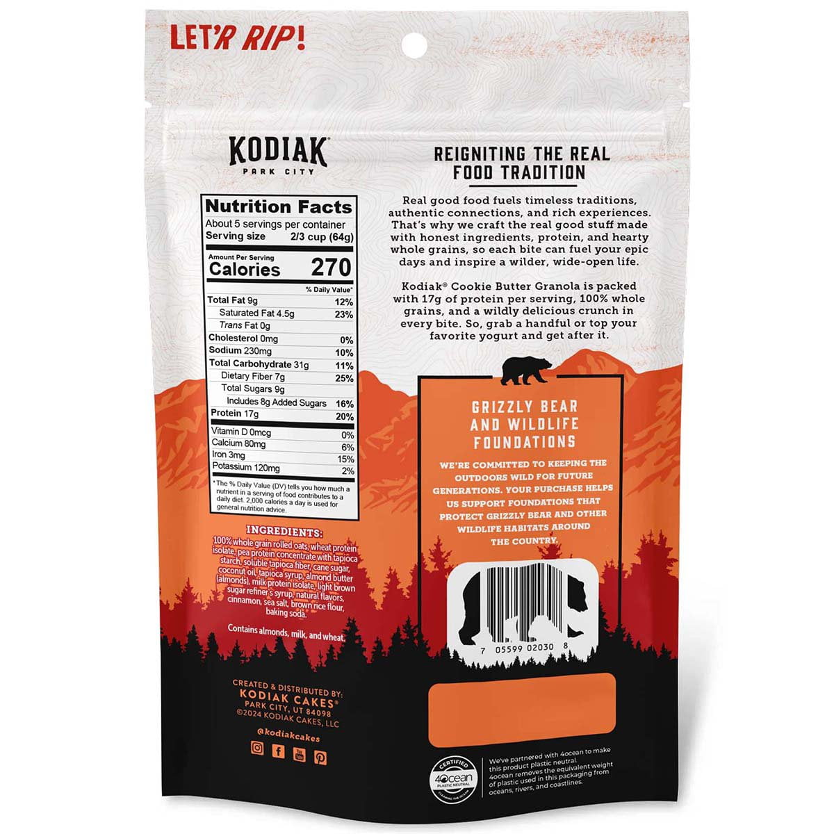 3 Pack of Kodiak 17g Protein Granola - Cookie Butter - 11 oz (Packaging Varies)