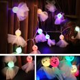 thumbnail image 5 of Cadena de luces de Halloween, 10 pies, 20 LED, luz fantasma de Halloween, decoración de Halloween para interiores y exteriores, 2 modos de iluminación, alimentado por batería, resistente al agua (colorido） esquí esquí Gafas de esquí, 5 of 5