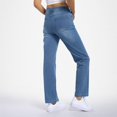 thumbnail image 5 of WILLBEST Jeans Mujer Pantalones Vaqueros de Mujer, Moda Informal, Rectos, de Pierna Ancha, Holgados, Cómodos, Elásticos, de Cintura Alta Chica, 5 of 5