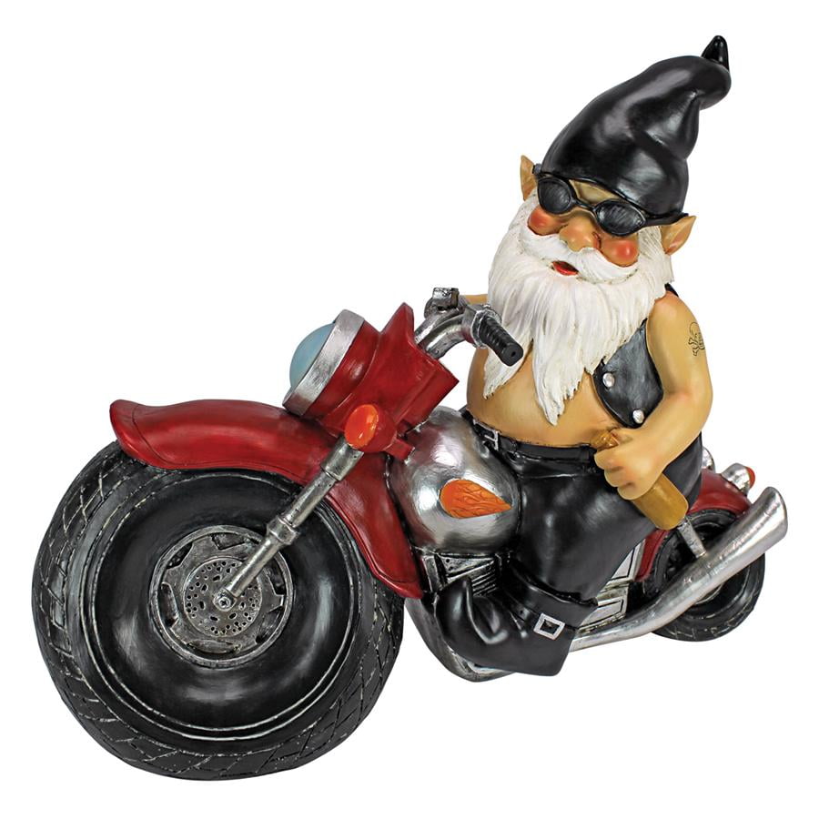 Axle Grease, the Biker Gnome Statue by Design Toscano