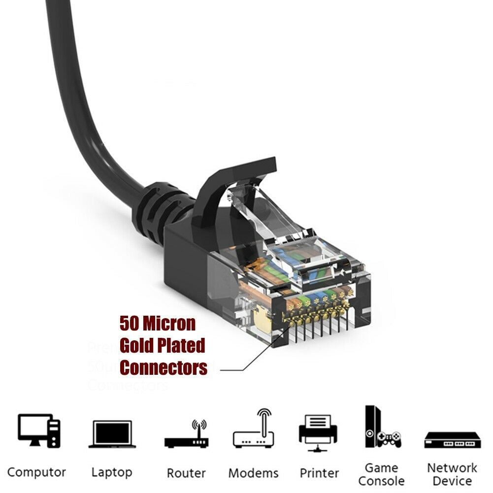 10m 15m Cable RJ45 CAT6 Ethernet Network Flat LAN Cable UTP Patch Router Cables 3m 1m 2m 5m Generic 1000M White 0.5m 8m 