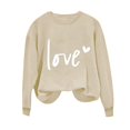thumbnail image 4 of Erwazi Women Valentine's Day Pullover Sweatshirts Love Heart Print Tops Long Sleeve Crewneck Shirts Fashion Loose Holiday Sweatshirt, 4 of 4