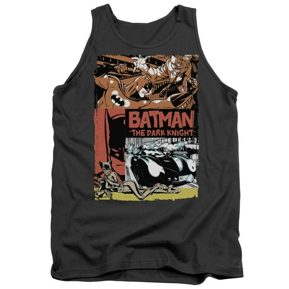 Batman Old Movie Poster Adult Tank Top Charcoal