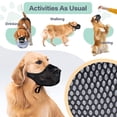 thumbnail image 6 of Dog Muzzle for Large Medium Small Dogs, Patented Mesh Muzzle to Prevent Biting Chewing Eating, Soft Mouth Guard with Front Opening Design for Drinking Panting, 6 of 8