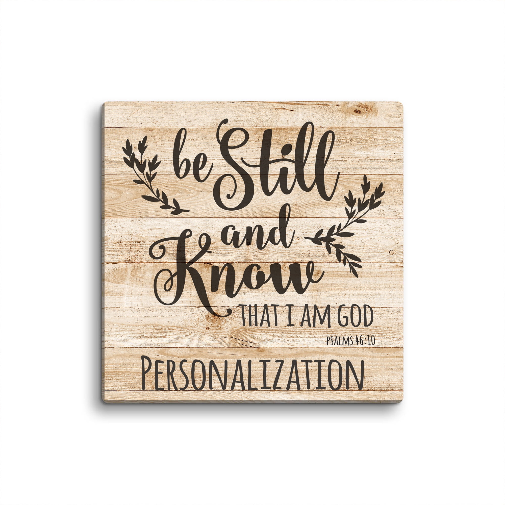 Personalized Planet Be Still And Know That I Am God - PSALMS 46:10 Canvas Print with Custom Personalization | Wall Art for Kitchen, Hallway or Family Room | Ready to Hang | 12x12