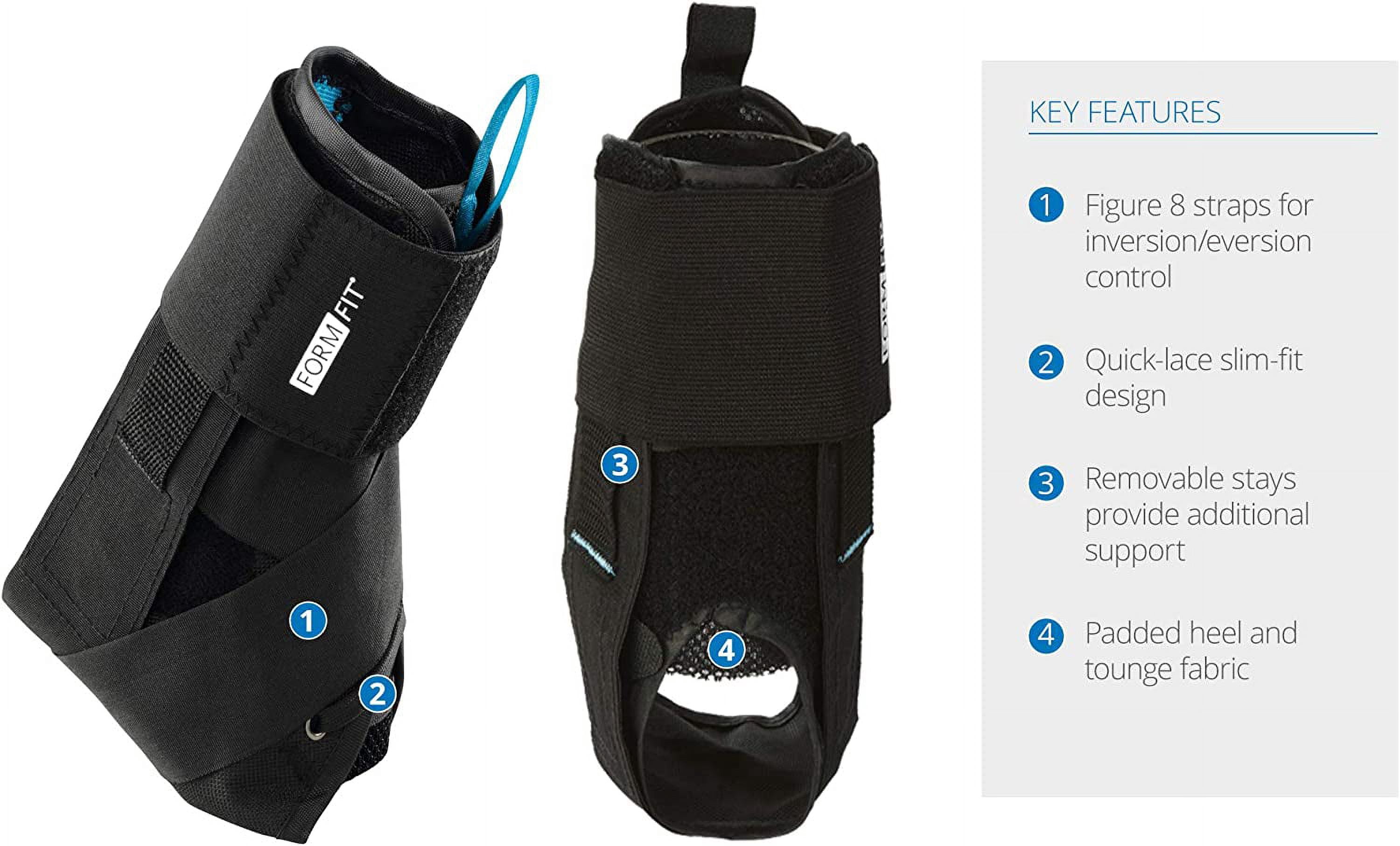 Ossur FormFit Ankle Brace with Speedlace & Figure 8 Straps | Single Pull Closure & Removable Semi-Rigid Stays | Ankle Immobilization Post Injury or Prophylactic Use | Durable Material | (X-Large)