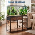 thumbnail image 4 of Strundghti 55-75 Gallon Fish Tank Stand with Power Outlet & 3-Tier Shelves – Aquarium Cabinet with Dual-Tank Bottom Shelf for Reptile Terrarium,  Brown, 4 of 6