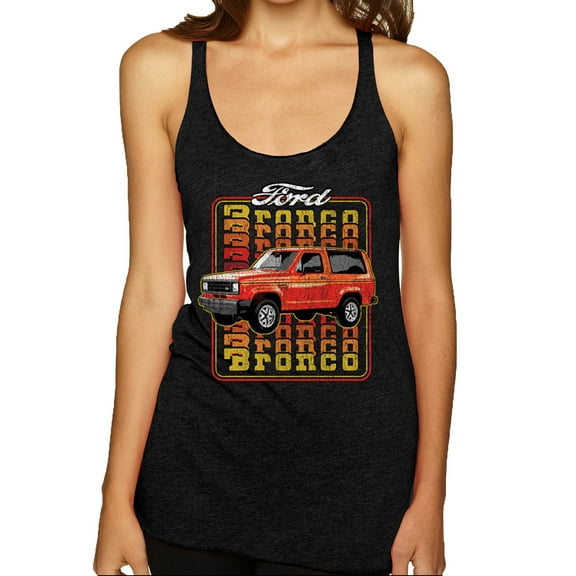 Wild Bobby '83 Ford Bronco II Women Tri-Blend Racerback Tank Top