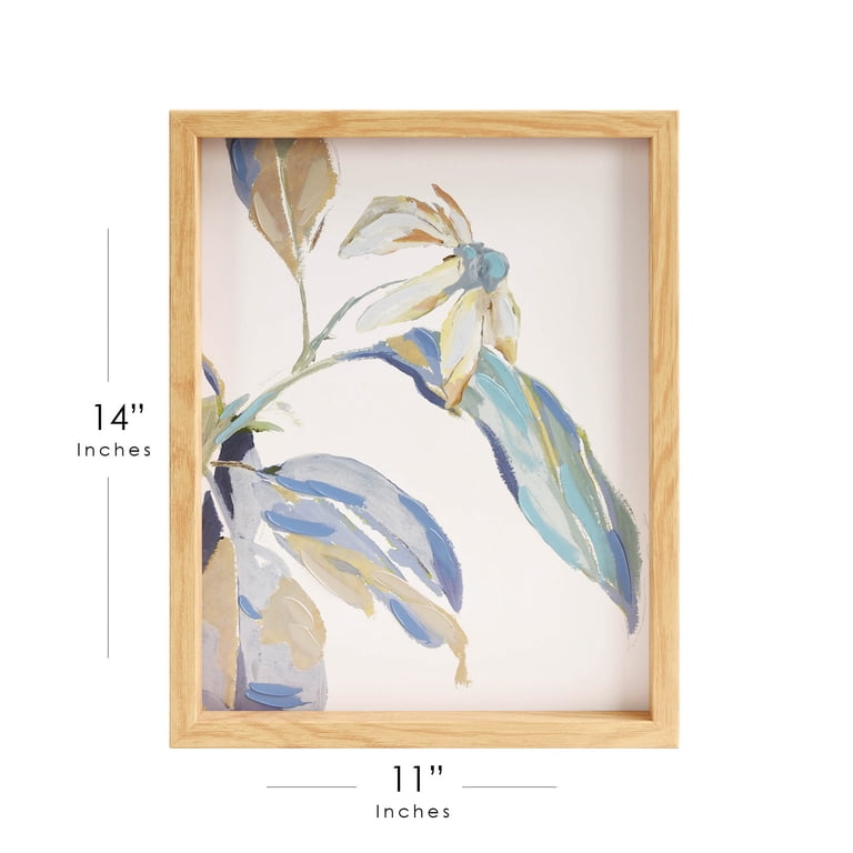 Beautiful Blue Spring Leaf 3-Piece Framed Botanical Wall Art Set photo 4