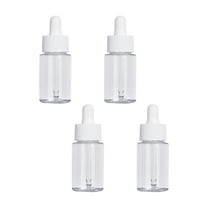 FESTFENDS 4Pcs Dropper Bottle for Oil Transfer Cylindrical Shape White 9.1*2.4in