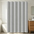 thumbnail image 6 of onlyliua Heavy Duty Polyester Waterproof Shower Curtain Waffle Texture Mildew Resistant Bath Curtain Liner 90x180cm Machine Washable Bathroom Decor Durable Home Essential, 6 of 6
