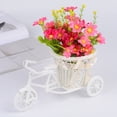 thumbnail image 4 of OIUR Bicycle Artificial Woven Flower Basket Tricycle Planter Large Capacity Multi-Function Decorative Nostalgic Plant Rack Flower Stand, 4 of 7
