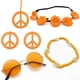 thumbnail image 1 of Gafas de carnaval hippies bohemias y pendientes con el logotipo del símbolo de la paz, collar, corona y diadema, 1 of 1