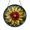 Acrylic 3.5 Inch, variant on Floral Sunburst Glass Window Hanging – Decorative Stained Glass Style Art