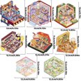 thumbnail image 2 of shiyou-8 Sets DIY 3D Fun Mini House Scene Stickers with Tweezers Make Your Own Music Box Forest Study Room Hamburger House Sticker Scenes Cute Micro Room Craft Stickers for Relief Stress Pass The Tim, 2 of 4