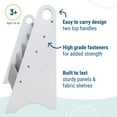 thumbnail image 4 of Modern Sling Bookshelf - White w/ Gray, 4 of 8